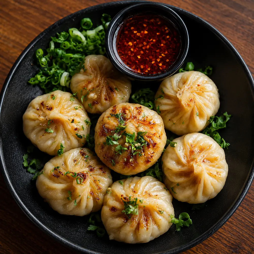 Pachikaram Chicken Momos